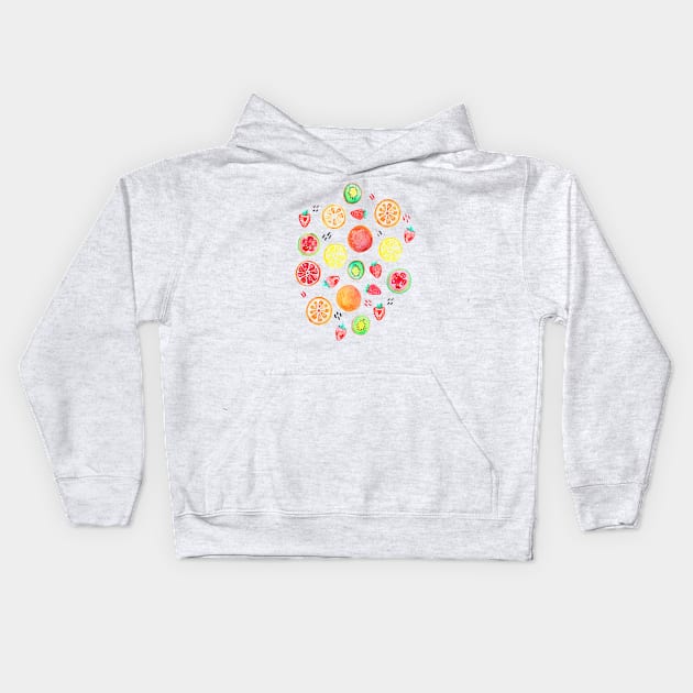 Fruit Salad Kids Hoodie by tangerinetane